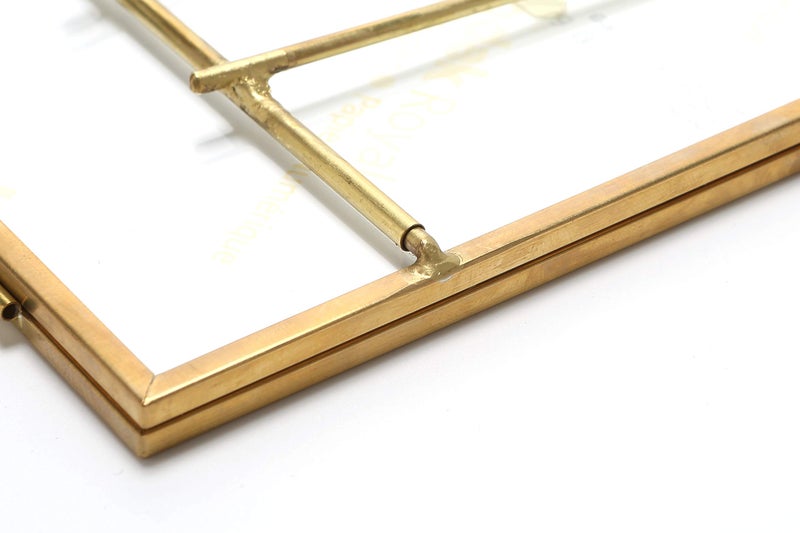 Rising Star Supply Rising Star Brass Frame, Single 8x10 Picture Frame, Gold Metal Pressed Glass Photo Frame - Image 3